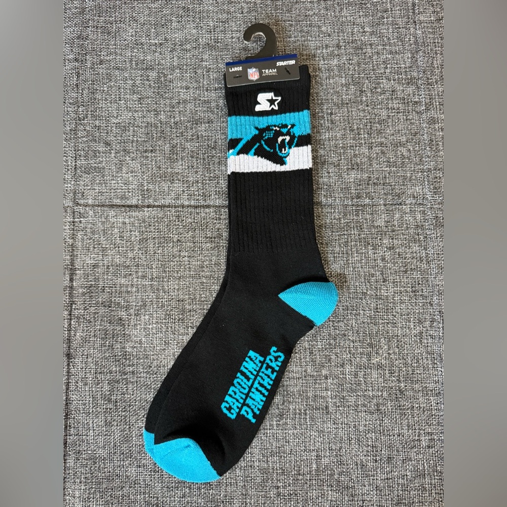 STARTER Black and Blue Carolina Panthers Socks